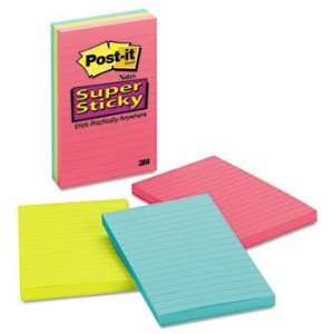 Super Sticky Jewel Pop Notes, 4 x 6, Lined, 3 90 Sheet 