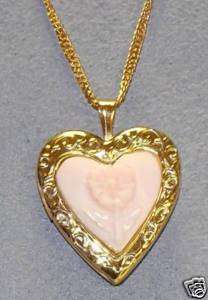 New Colibri Krementz 14K GF PORCLEAN Locket $79  