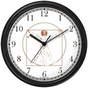 Vitruvian Man by Leonardo Da Vinci Wall Clock by WatchBuddy Timepieces 