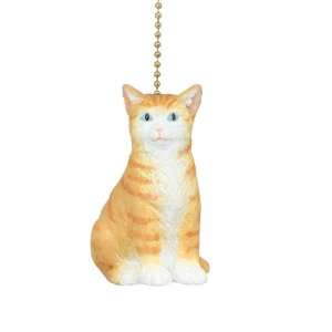  Here Kitty Kitty Orange Tabby Kitten Cat Ceiling Fan Light 