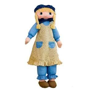   Kate 48 Rag Doll Yellow with Dots and Blue Pockets. Toys & Games