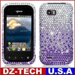Purple Bling Diamond Hard Case Cover for T Mobile LG myTouch Q C800 