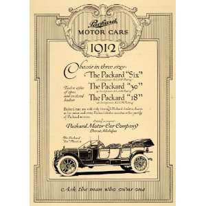  1911 Ad Packard Motor Car Models Six 30 & 18 Automobile 