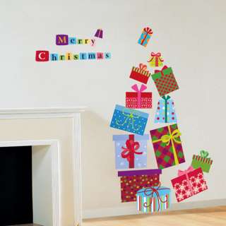 Christmas Gifts X Mas New Year Decor Wall Sticker Decal  