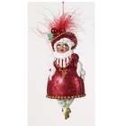 Kurt Adler 7 Ethnic Diva Lady In Red Glittered Dress & Hat Christmas 