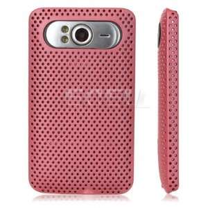  Ecell   BABY PINK PERFORATED MESH HARD CASE COVER FOR HTC 