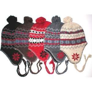 Wholesale Lot 12 Mens Womens Adult Ski Knit Fleece Warm Earflap Hats 
