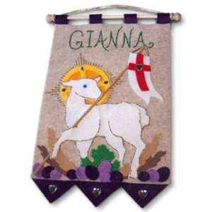 First Communion Banner Kit   Lamb, Purple (Illuminated Ink)  