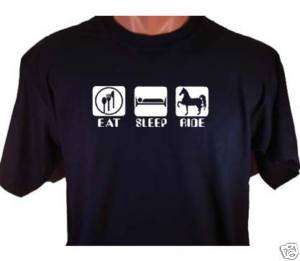 Eat Sleep Ride Horse T Shirt  