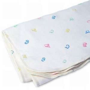 Organic Fleece Cotton Alphabet Baby Blanket Baby