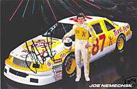 1992 JOE NEMECHEK #87 TEXAS PETE NASCAR POSTCARD SIGNED  