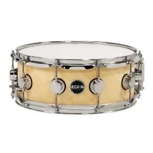  DW Drums Eco X Snare Drum, 5.5X14, Natural Bamboo Finish 