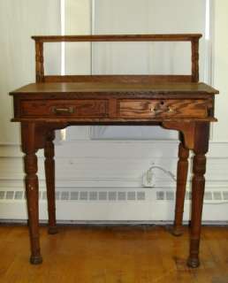 Old Slant Top 19th Century Oak Countinghouse Desk  