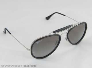 RAY BAN Sunglasses ROAD SPIRIT Shiny Silver, Grey Polarized RB 3428 