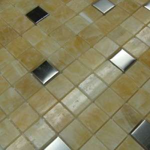 New S Steel Onyx Mosaic Tile Kitchen MBC118 2 sheets  