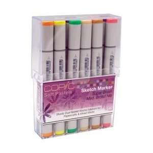 Copic Sketch Papercrafting Markers 12 Piece Set Soft Pastels  