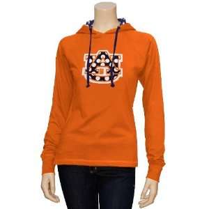  Auburn Tigers Ladies Orange Polka Dot Logo Long Sleeve 
