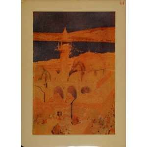  1914 Print Jules Guerin Tiberias Sea Galilee Kinneret 