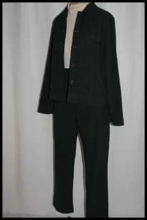Stretch Jacket / Pant Suit KIM ROGERS Charcoal Gray   8  