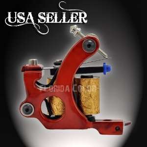   handmade Red Gold Coils DESIGN Shader Gun Set