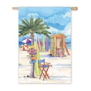  Beach Sign and Surf Shack Silk Reflections Regular Size 