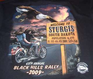 Sturgis Bike Rally 2009 Population Sign T Shirt  