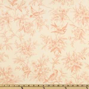  54 Wide Lauren Toile Cream/Rose Fabric By The Yard Arts 