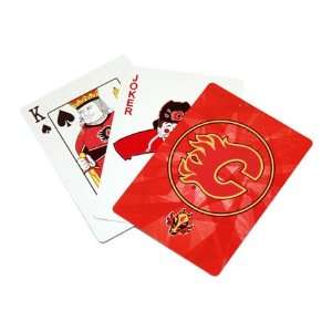 Calgary Flames Playing Cards   Logo 