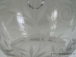 1936 BACCARAT CRYSTAL ETCHED LEAVES & SCROLLS SIGNED PITCHER   BAC61 