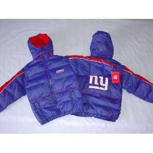  New York Giants Kids Hooded NFL Bubble Jacket Sports 
