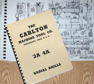 CARLTON 3A 4A Radial Drill Parts Manual  