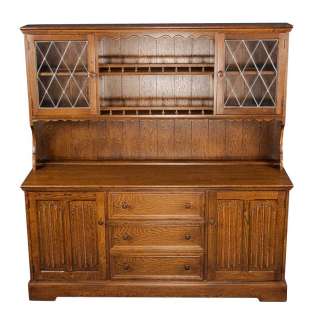 English Oak Kitchen Hutch Dresser Cabinet Cupboard  
