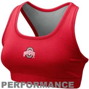 Nike Ohio State Buckeyes Ladies Scarlet Performance Sports Bra (Medium 