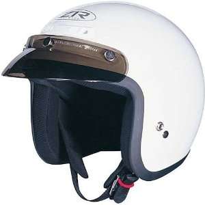  Z1R Solid Adult Jimmy Harley Motorcycle Helmet   White 
