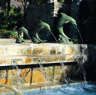  leaping dolphin fountain is available in 3 sizes. Verdigris (grey 