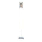 Lite Source LS 80377 Caldwell Floor Lamp, Chrome with Clear Glass 