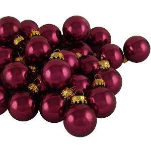 Club Pack Of 120 Shiny Bordeaux Glass Ball Ornaments 1.25  