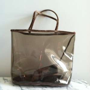 Prada Clear Brown Plastic Handbag 90s  