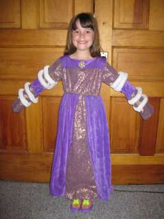 Girls Purple Fancy Princess Dress Costume Pretend Play  