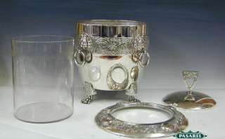 German WMF Art Nouveau Silver Punch Bowl & Ladle Ca1910  