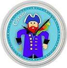 Personalized Olive Kids Pirate Captain Wall Clock