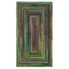   American Song Concentric Rectangular Braided Rug 27x48 150 Gold