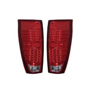    02 06 Chevy Avalanche Red/Clear LED Tail Lights Automotive