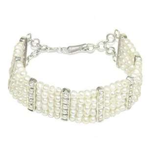 Franki Baker Designer Collection Classic Pearl and Silver Cuff Style 
