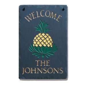  The Stone Mill Personalized Welcome Pineapple Slate 