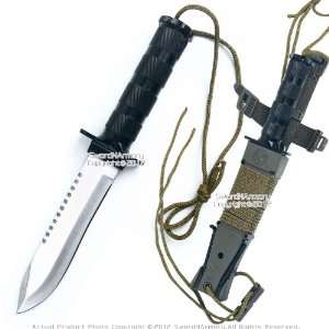  Fixed Blade Military Serrated Complete Survival Knife W/ Kit 