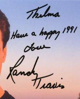 RANDY TRAVIS 1991 SIGNED original AUTOGRAPHED Coca Cola  