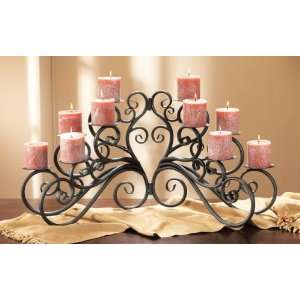 10 Candle Fireplace Candelabra With Lavish Flourish Designs  