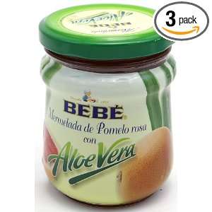   Bebe Aloe Vera Grapefruit/Pomelo, 10.10 Ounce Glass Jar (Pack of 3