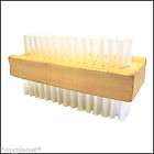WOODEN NAIL SCRUBBING BRUSH MANICURE CLEANING DOUBLE SIDED EXCELLENT 